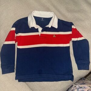GAP Kids Navy and Red Striped Polo